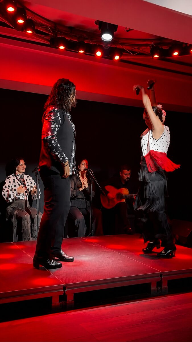 Cuadro flamenco en escena